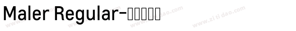 Maler Regular字体转换